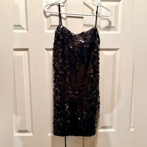 Gianni Bini sequined mini black dress